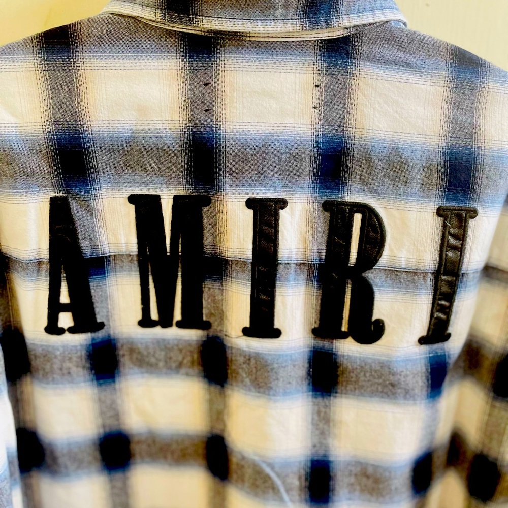 MENS SMALL AMIRI BUTTON DOWN DRIP